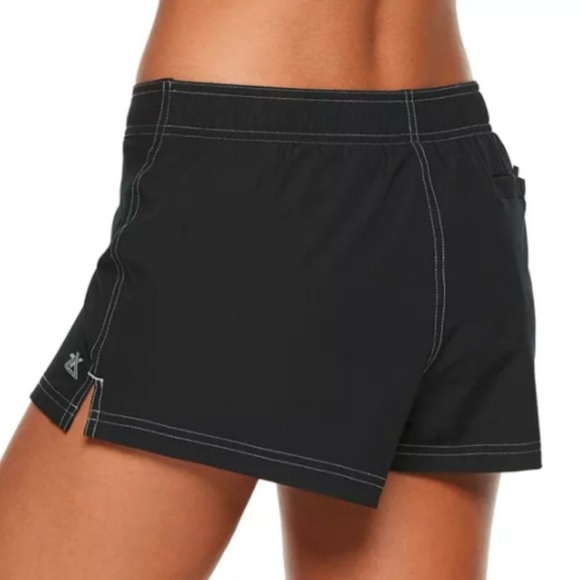ZeroXposur Woven Board Swim Shorts Size XS (6) Black NWT Quick Dry Sun Smart - Picture 2 of 7